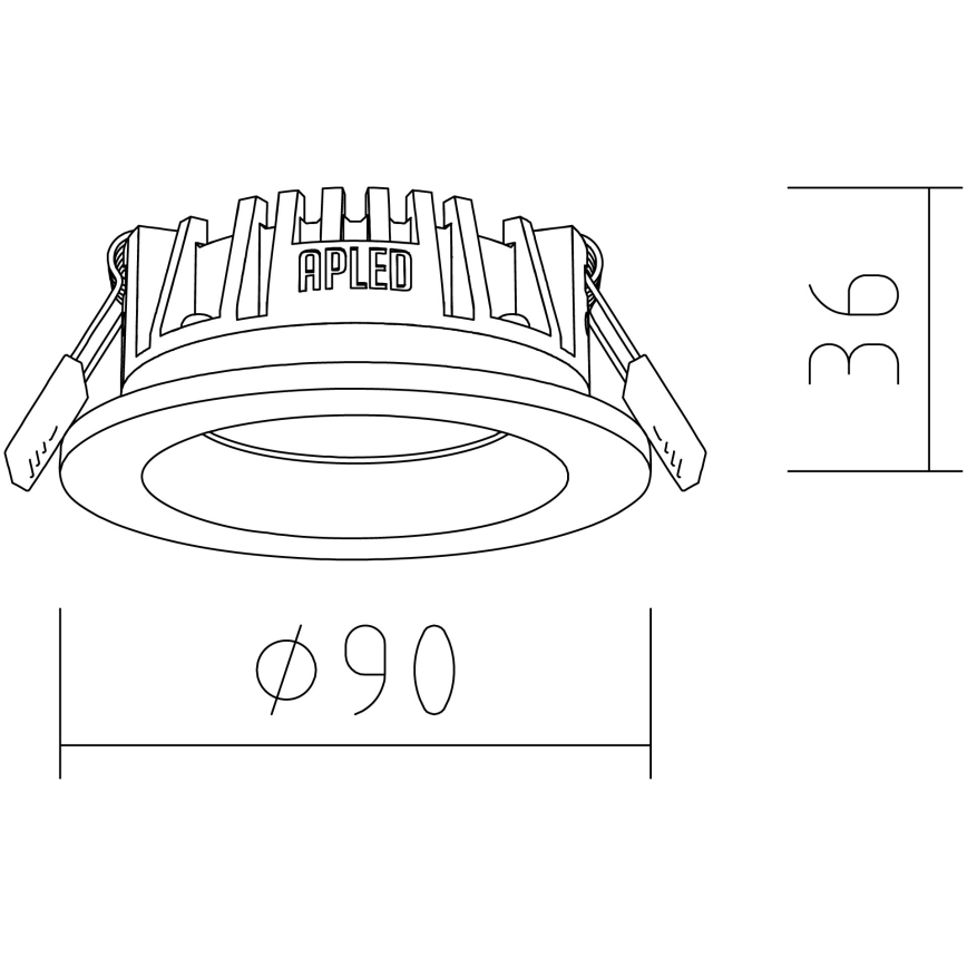 APLED - LED Podhledové svítidlo RONDO WOODLINE LED/3W/230V 3000K pr. 9 cm jasan masiv