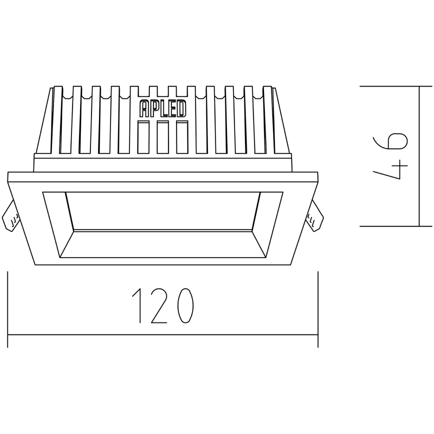 APLED - LED Podhledové svítidlo SQUARE WOODLINE LED/6W/230V 4000K 12x12 cm jasan masiv