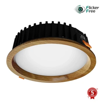 APLED - LED Podhledové svítidlo RONDO WOODLINE LED/12W/230V 3000K pr. 20 cm dub masiv