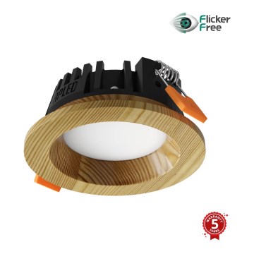 APLED - LED Podhledové svítidlo RONDO WOODLINE LED/3W/230V 4000K pr. 9 cm borovice masiv