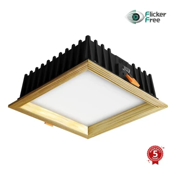 APLED - LED Podhledové svítidlo SQUARE WOODLINE LED/12W/230V 4000K 17x17 cm borovice masiv