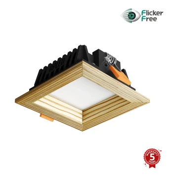 APLED - LED Podhledové svítidlo SQUARE WOODLINE LED/3W/230V 3000K 9x9 cm borovice masiv