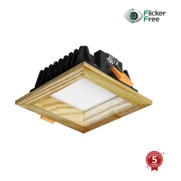 APLED - LED Podhledové svítidlo SQUARE WOODLINE LED/3W/230V 3000K 9x9 cm jasan masiv