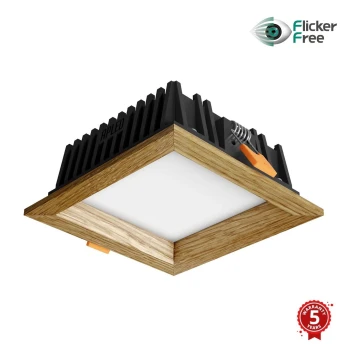 APLED - LED Podhledové svítidlo SQUARE WOODLINE LED/6W/230V 3000K 12x12 cm dub masiv