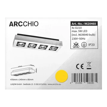 Arcchio - LED Bodově svítidlo VINCE 4xGU10/10W/230V
