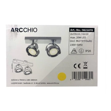 Arcchio - LED Stmívatelné bodové svítidlo MUNIN 2xES111/GU10/11,5W/230V