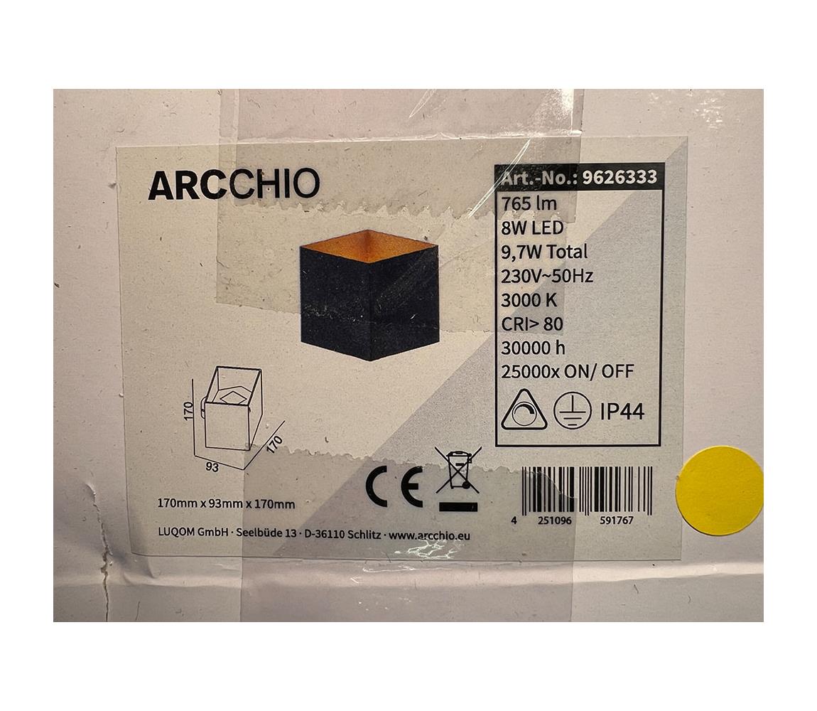 Arcchio Arcchio - LED Venkovní nástěnné svítidlo ALIMA LED/8W/230V IP44 