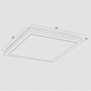 Argon 7146 - Stropní svítidlo CASERTA 2xE27/15W/230V 32x32 cm