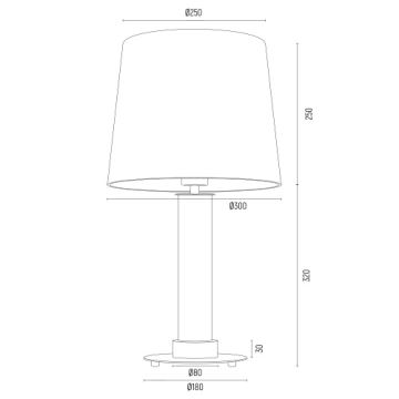 Argon 8541 - Stolní lampa HAMPTON 1xE27/15W/230V 57 cm béžová