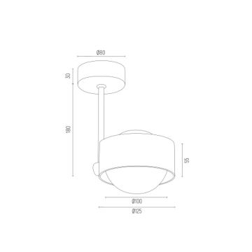 Argon 8568 - Koupelnový lustr na tyči MASSIMO PLUS 1xG9/6W/230V IP44 zlatá