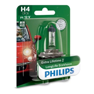 Autožárovka Philips ECO VISION 12342LLECOB1 H4 P43t-38/55W/12V 3100K
