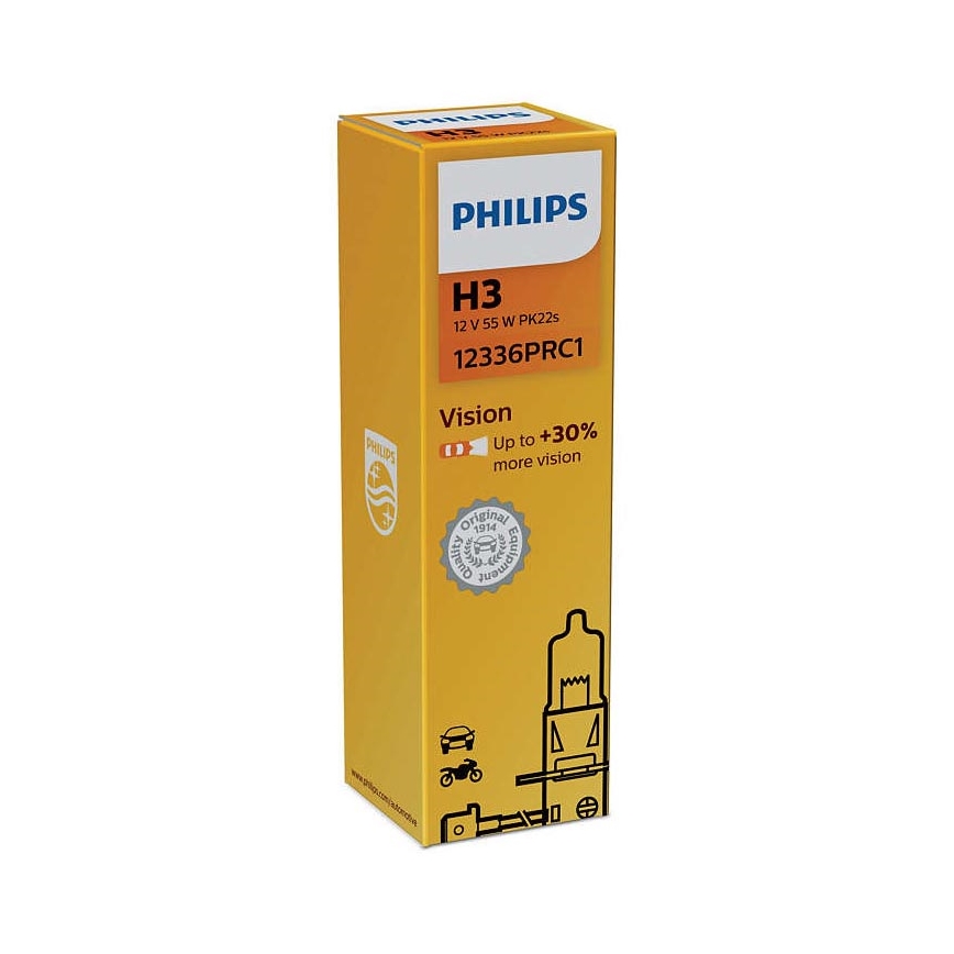 Autožárovka Philips VISION 12336PRC1 H3 PK22s/55W/12V 3200K