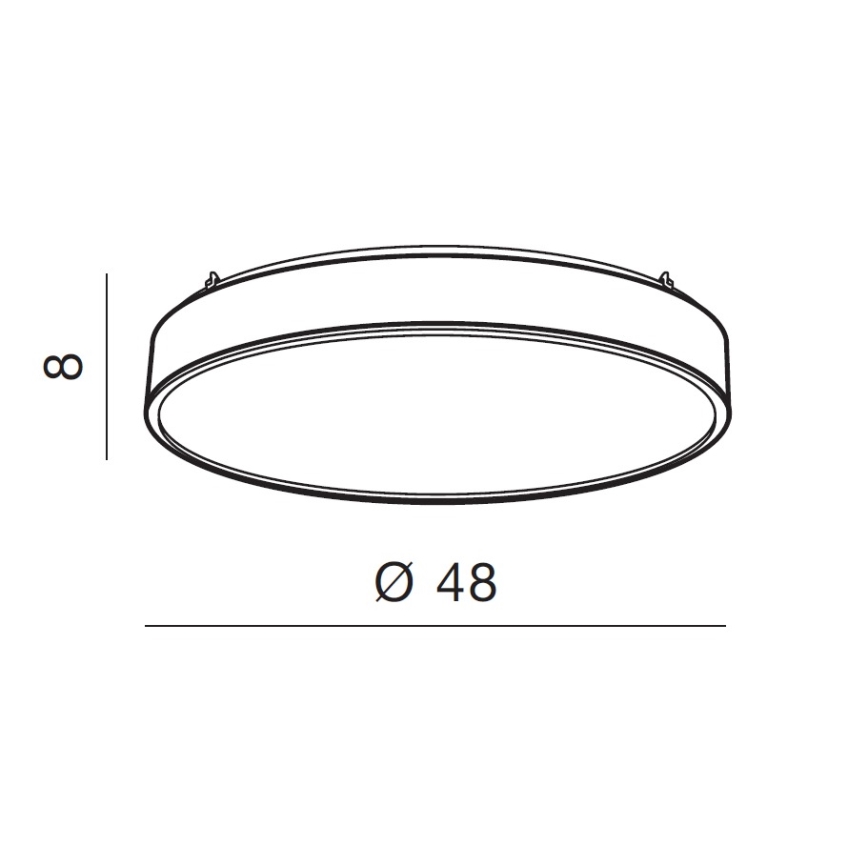 Azzardo AZ2716 - LED Stmívatelné stropní svítidlo COLLODI 1xLED/50W/230V + dálkové ovládání