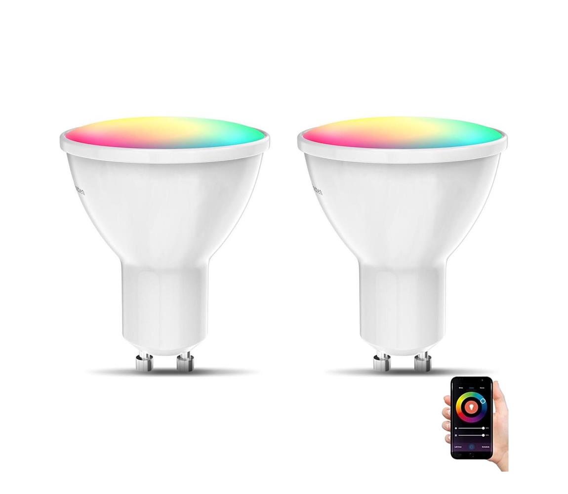 B.K. Licht B.K. Licht 1263 - SADA 2x LED RGB Stmívatelná žárovka GU10/5,5W/230V Wi-Fi Tuya