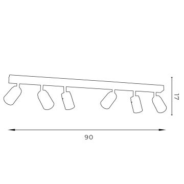 Bodové svítidlo RENO 6xGU10/8W/230V bílá/chrom