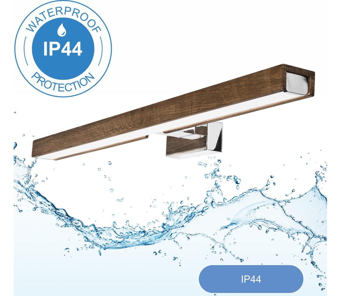 Brilagi Brilagi-LED Koupelnové osvětlení zrcadla WOODY MIRROR LED/12W/230V IP44 dub/chro