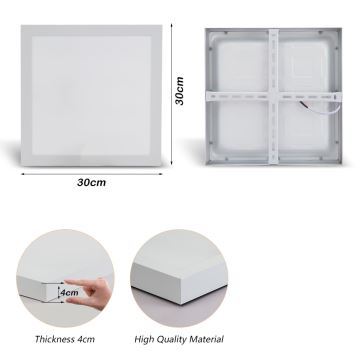 Brilagi - LED Koupelnové stropní svítidlo FRAME LED/24W/230V 3000/4000/6000K IP44 bílá
