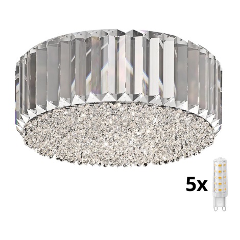 Brilagi - LED Křišťálové stropní svítidlo GLAMOUR 5xG9/42W/230V