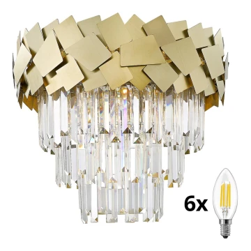 Brilagi - LED Křišťálové stropní svítidlo MIRAGE 6xE14/40W/230V