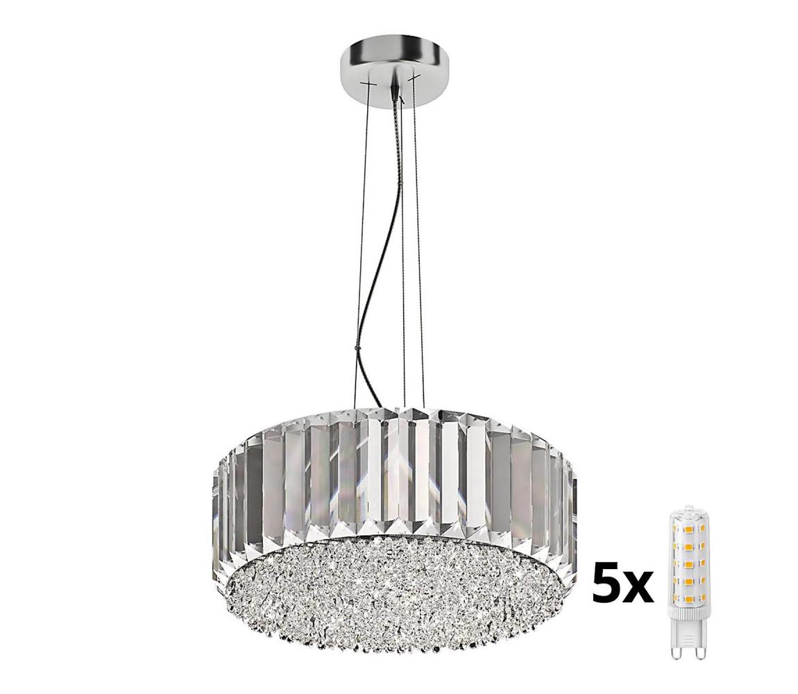 Brilagi Brilagi - LED Křišťálový lustr na lanku GLAMOUR 5xG9/42W/230V 