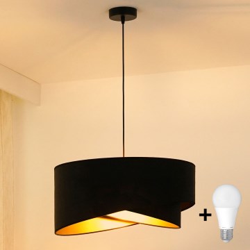 Brilagi - LED Lustr na lanku LYRA 1xE27/15W/230V černá/zlatá