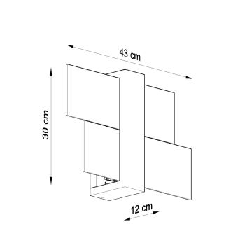 Brilagi -  LED Nástěnné svítidlo HERA 1xE27/7,5W/230V wenge