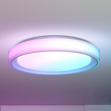 Brilagi - LED RGB Stmívatelné stropní svítidlo FLOCO LED/30W/230V 3000-6500K Wi-Fi Tuya + LED/6W + dálkové ovládání