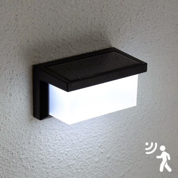 Brilagi - LED Solární nástěnné svítidlo se senzorem BRICK LED/12W/5,5V IP65