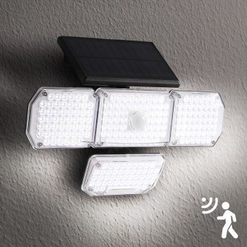 Brilagi - LED Solární nástěnné svítidlo se senzorem pohybu a soumraku WALLIE LED/5W/5,5V 2400 mAh IP65