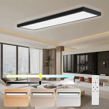 Brilagi - LED Stmívatelné koupelnové stropní svítidlo FRAME SMART LED/50W/230V 3000-6000K IP44 černá + dálkové ovládání