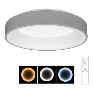 Brilagi - LED Stmívatelné stropní svítidlo FALCON LED/40W/230V 3000-6500K pr. 45 cm šedá + dálkové ovládání