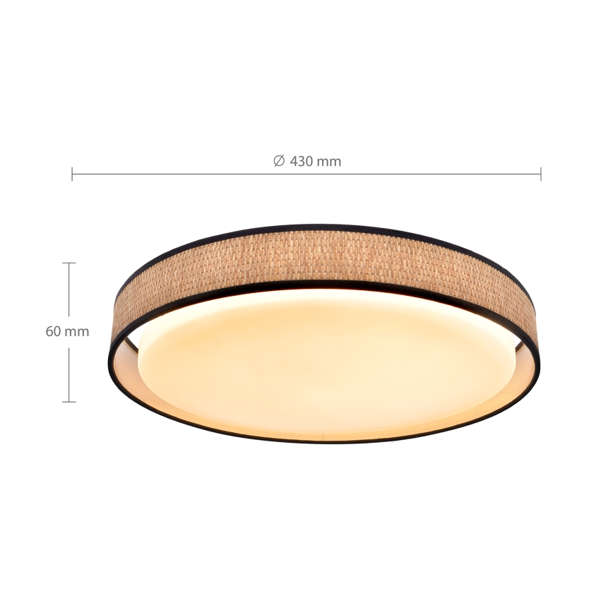 Brilagi - LED Stmívatelné stropní svítidlo PILAR LED/48W/230V 3000-6500K pr. 43 cm + dálkové ovládání