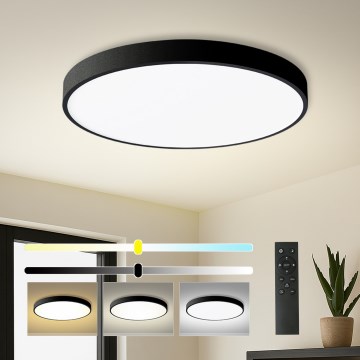 Brilagi - LED Stmívatelné stropní svítidlo POOL SMART LED/100W/230V 3000-6000K pr. 80 cm Wi-Fi Tuya černá + dálkové ovládání