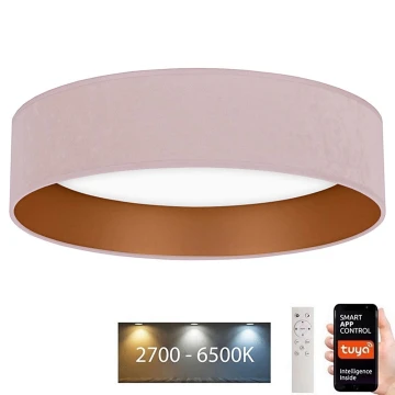 Brilagi - LED Stmívatelné stropní svítidlo VELVET SMART LED/24W/230V pr. 45 cm 2700-6500K Wi-Fi Tuya růžová/zlatá + dálkové ovládání