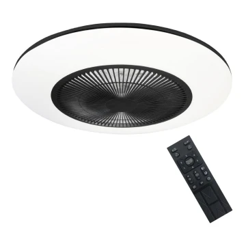 Brilagi - LED Stmívatelné svítidlo s ventilátorem AURA LED/38W/230V 3000-6000K černá + dálkové ovládání