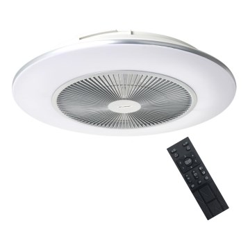Brilagi - LED Stmívatelné svítidlo s ventilátorem AURA LED/38W/230V 3000-6000K stříbrná + dálkové ovládání