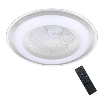 Brilagi - LED Stmívatelné svítidlo s ventilátorem RONDA LED/48W/230V 3000-6000K stříbrná + dálkové ovládání