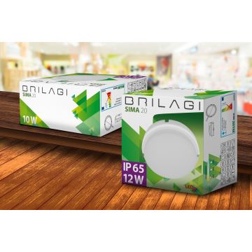 Brilagi - LED Stropní průmyslové svítidlo SIMA LED/12W/230V IP65 bílá