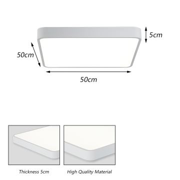 Brilagi - LED Stropní svítidlo POOL LED/48W/230V 3000/4500/6000K 50x50 cm bílá