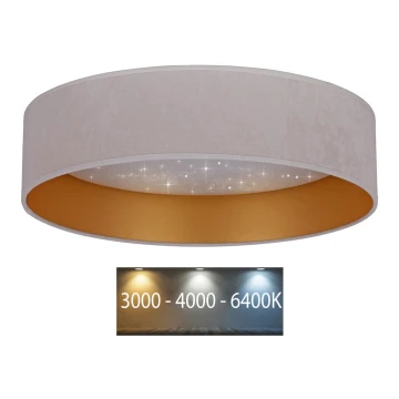 Brilagi - LED Stropní svítidlo VELVET STAR LED/36W/230V pr. 55 cm 3000K/4000K/6400K krémová/zlatá