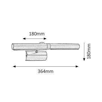 Brilagi - Obrazové svítidlo DANAE 2xE14/40W/230V bronzová