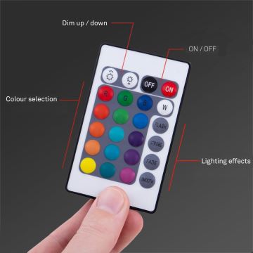 Brilo - LED RGB Stmívatelný pásek 11,5m LED/24W/230V + dálkové ovládání