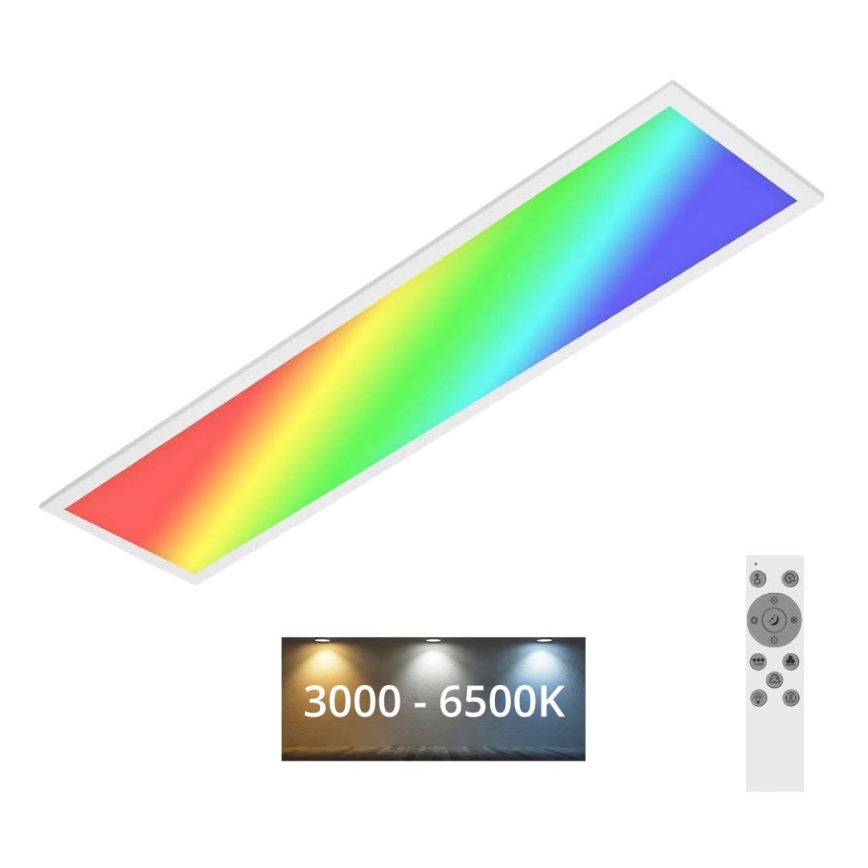 Brilo - LED RGBW Stmívatelné stropní svítidlo SLIM LED/24W/230V 3000-6500K 100x25 cm + dálkové ovládání