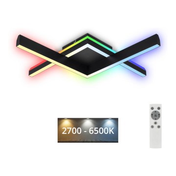 Brilo - LED RGBW Stmívatelný přisazený lustr FRAME 2xLED/9W/230V 2700-6500K + dálkové ovládání