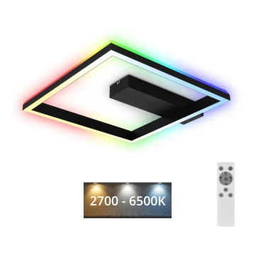 Brilo - LED RGBW Stmívatelný přisazený lustr FRAME LED/18W/230V 2700-6500K + dálkové ovládání