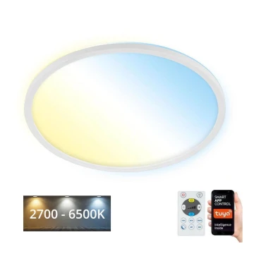 Brilo - LED Stmívatelné stropní svítidlo SLIM LED/22W/230V 2700-6500K Wi-Fi Tuya + dálkové ovládání