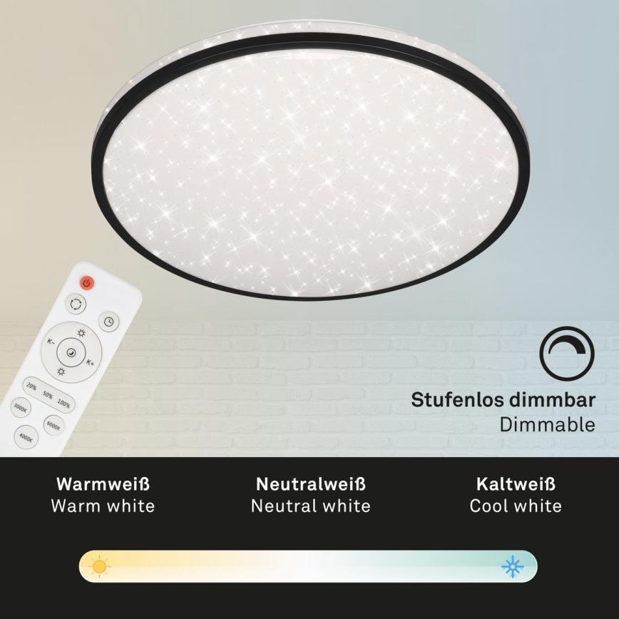 Brilo - LED Stmívatelné stropní svítidlo STARRY SKY LED/48W/230V 3000-6000K + dálkové ovládání