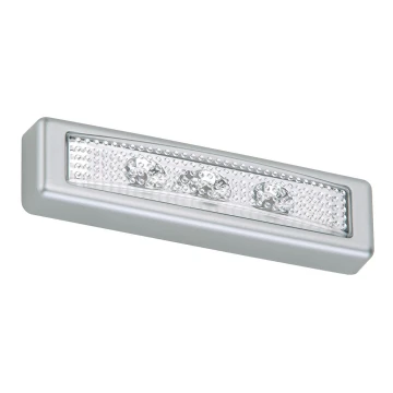 Briloner 2689-034 - LED Dotykové orientační svítidlo LERO LED/0,18W/3xAAA stříbrná