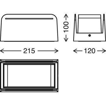 Briloner 3016-015 - Venkovní nástěnné svítidlo BOKS 1xE27/12W/230V IP44