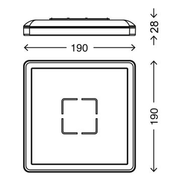 Briloner 3174-015 - LED Stropní svítidlo FREE LED/12W/230V 19x19 cm